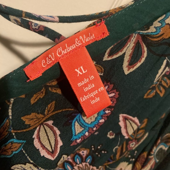 C&V Chelsea & Violet Printed Cold Shoulder Crochet Dress - Picture 4 of 5